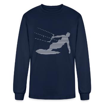 kitesurfing - Men's Long Sleeve T-Shirt - navy - Front