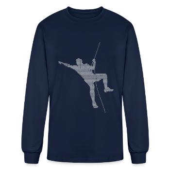 climbing - Men's Long Sleeve T-Shirt - navy - Front