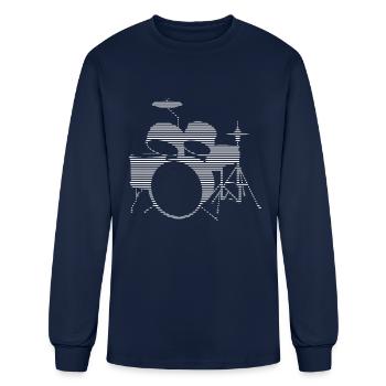 drums - Men's Long Sleeve T-Shirt - navy - Front