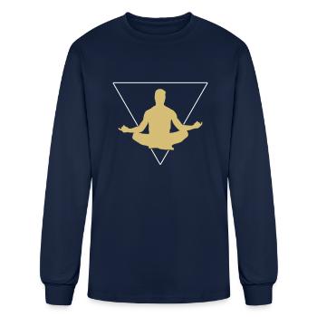 meditation - Men's Long Sleeve T-Shirt - navy - Front