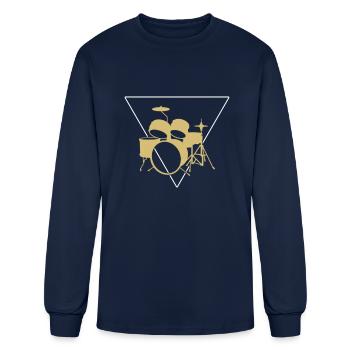 drums - Men's Long Sleeve T-Shirt - navy - Front