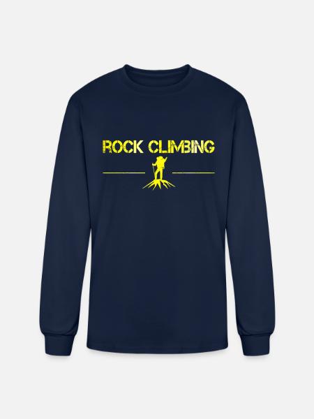 rock climbing - Men's Long Sleeve T-Shirt - navy