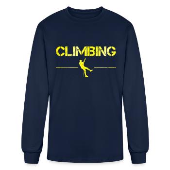 climbing - Men's Long Sleeve T-Shirt - navy - Front