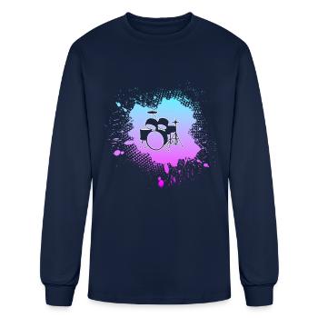 drums - Men's Long Sleeve T-Shirt - navy - Front