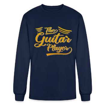 the guitar player - Men's Long Sleeve T-Shirt - navy - Front