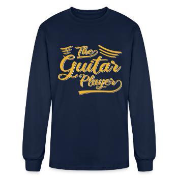 the guitar player - Men's Long Sleeve T-Shirt - navy - Front