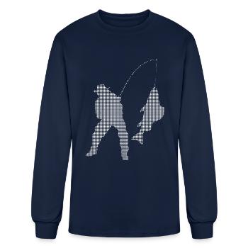 fishing - Men's Long Sleeve T-Shirt - navy - Front