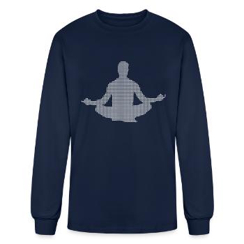 meditation - Men's Long Sleeve T-Shirt - navy - Front