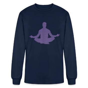 meditation - Men's Long Sleeve T-Shirt - navy - Front