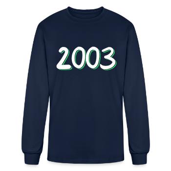 2003 birthday - Men's Long Sleeve T-Shirt - navy - Front