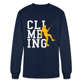 climbing - Men's Long Sleeve T-Shirt - navy - Front