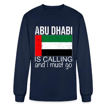 abu Dhabi saying - Men's Long Sleeve T-Shirt - navy - Front