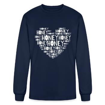honey - Men's Long Sleeve T-Shirt - navy - Front
