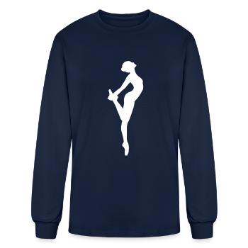 dancer silhouette - Men's Long Sleeve T-Shirt - navy - Front