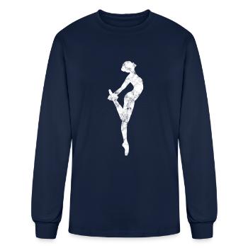dancer silhouette - Men's Long Sleeve T-Shirt - navy - Front