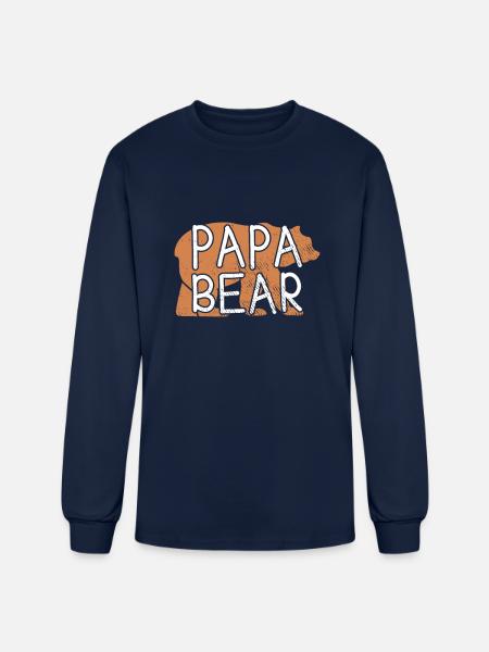 papa bear - Men's Long Sleeve T-Shirt - navy