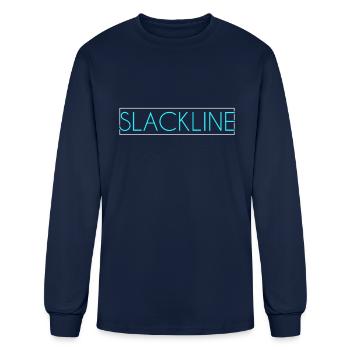 slackline lettering - Men's Long Sleeve T-Shirt - navy - Front