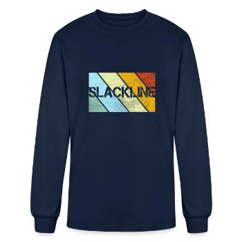 slackline retro - Men's Long Sleeve T-Shirt - navy - Front