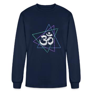 meditation - Men's Long Sleeve T-Shirt - navy - Front