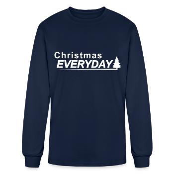 Christmas Everyday - Men's Long Sleeve T-Shirt - navy - Front