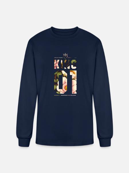 KING AND QUEEN - Men's Long Sleeve T-Shirt - navy