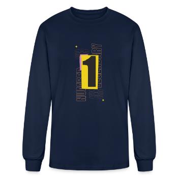 NUMBER ONE TOP ONE - Men's Long Sleeve T-Shirt - navy - Front