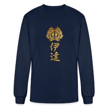 Date Kamon With Date Kanji - Men's Long Sleeve T-Shirt - navy - Front
