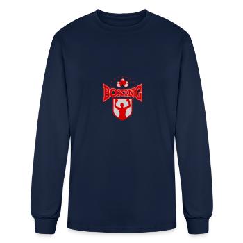 Boxing boxer boxing boxing match martial arts - Men's Long Sleeve T-Shirt - navy - Front