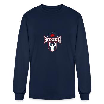 Boxing boxer boxing boxing match martial arts - Men's Long Sleeve T-Shirt - navy - Front