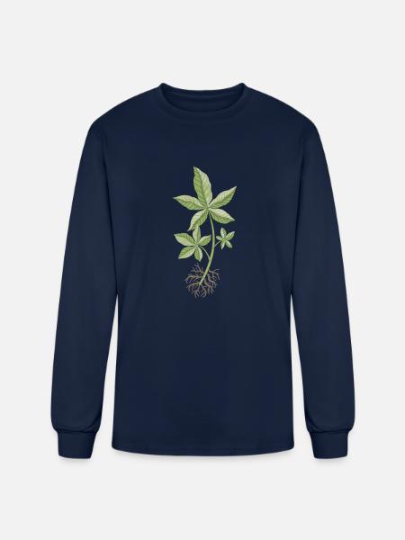Money Tree Cutting - Men's Long Sleeve T-Shirt - navy