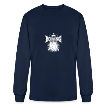 Boxing boxer boxing boxing match martial arts - Men's Long Sleeve T-Shirt - navy - Front