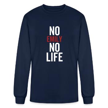 No Emily No Life - Men's Long Sleeve T-Shirt - navy - Front