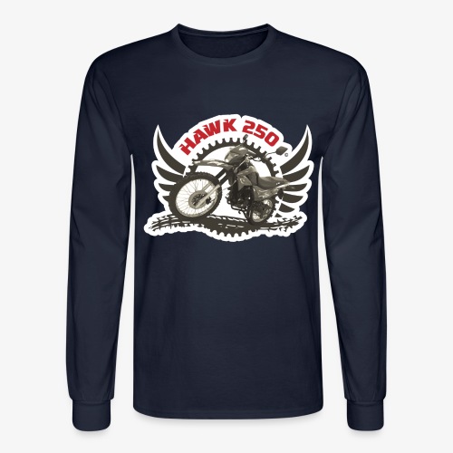 Hawk 250 Logo Color for Darker Colors - Men's Long Sleeve T-Shirt