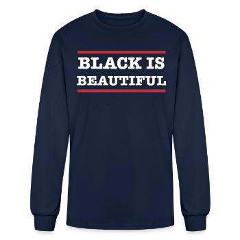 Black Lives Matter Black People Black Power - Men's Long Sleeve T-Shirt - navy - Front