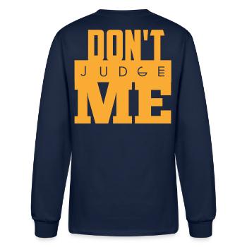 Don't judge me - Men's Long Sleeve T-Shirt - navy - Back