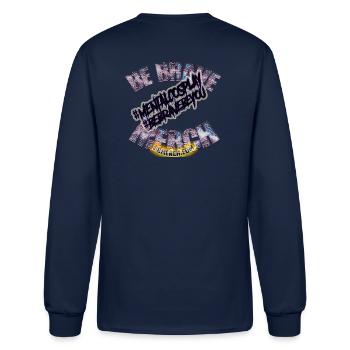 WATCH ME DO MY DANCE - Men's Long Sleeve T-Shirt - navy - Back