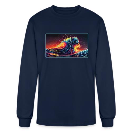 Wavecat Firelight Wave - Men's Long Sleeve T-Shirt