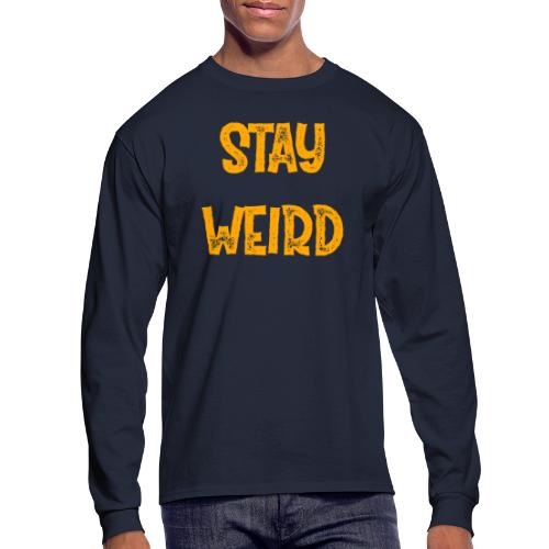 STAY WEIRD & LOGO - Men's Long Sleeve T-Shirt