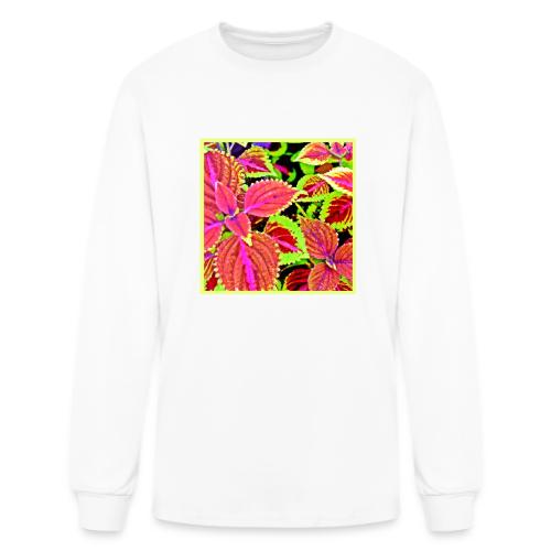 Vibrant RadiantLeaf Dreams Pattern - Men's Long Sleeve T-Shirt