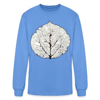 Aspen Leaf Skeleton 1 - Men's Long Sleeve T-Shirt - carolina blue - Front