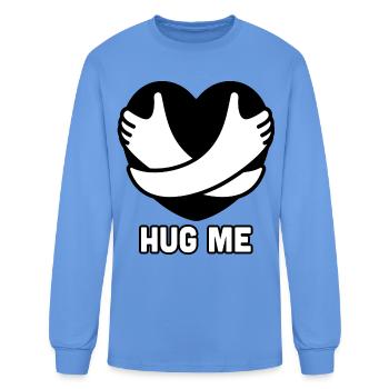 HUG ME - Men's Long Sleeve T-Shirt - carolina blue - Front