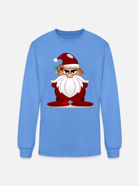 CHRISTMAS SANTA DAD - Men's Long Sleeve T-Shirt - carolina blue