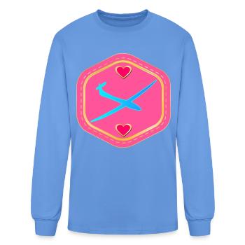 Pilot Love - Sailplane Glider - Men's Long Sleeve T-Shirt - carolina blue - Front