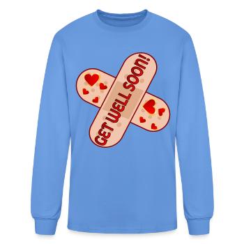 HOSPITAL BANDAGE LOVE HEART - Men's Long Sleeve T-Shirt - carolina blue - Front