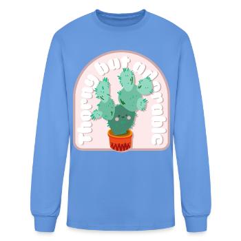 Thorny but Adorable – Kawaii Cactus Charm - Men's Long Sleeve T-Shirt - carolina blue - Front