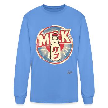 Vintage Milk Bottle Retro Badge - Men's Long Sleeve T-Shirt - carolina blue - Front