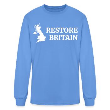 Restore Britain - Men's Long Sleeve T-Shirt - carolina blue - Front