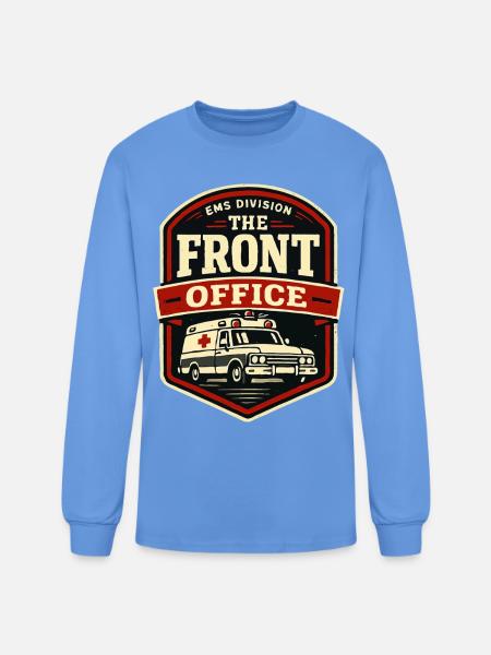 EMS Front Office Driver Badge - Men's Long Sleeve T-Shirt - carolina blue