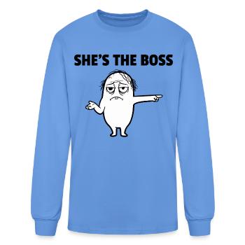 Felix SHE_BOSS - Men's Long Sleeve T-Shirt - carolina blue - Front