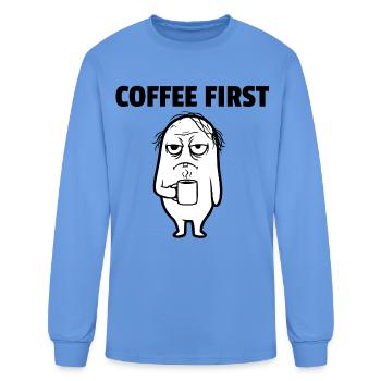 Felix COFFEE - Men's Long Sleeve T-Shirt - carolina blue - Front